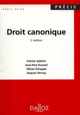 Couverture du produit · Droit canonique