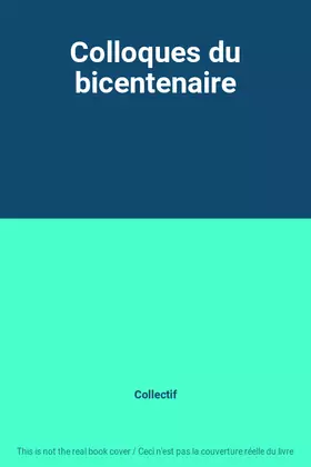 Couverture du produit · Colloques du bicentenaire