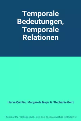 Couverture du produit · Temporale Bedeutungen, Temporale Relationen