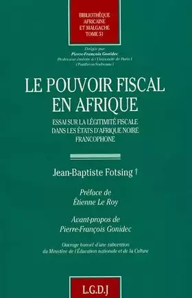 Couverture du produit · le pouvoir fiscal en afrique (51)