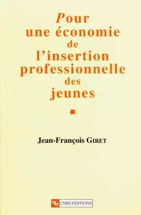Couverture du produit · Pour une économie de l'insertion professionnelle des jeunes