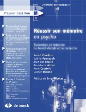 Couverture du produit · Réussir son mémoire en psycho - Travail d'études et de recherche en sciences humaines et sociales