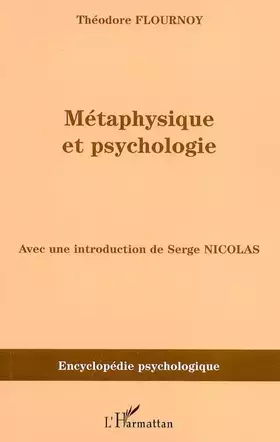 Couverture du produit · Métaphysique et psychologie