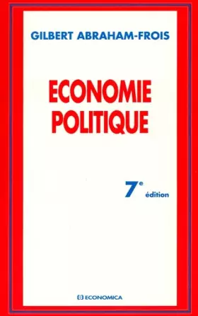Couverture du produit · Economie politique