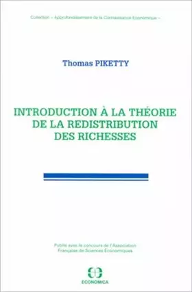 Couverture du produit · Introduction à la théorie de la redistribution des richesses