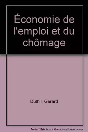 Couverture du produit · Économie de l'emploi et du chômage