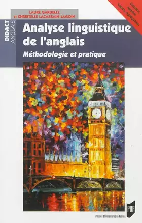 Couverture du produit · Analyse linguistique de l'anglais : Méthodologie et pratique