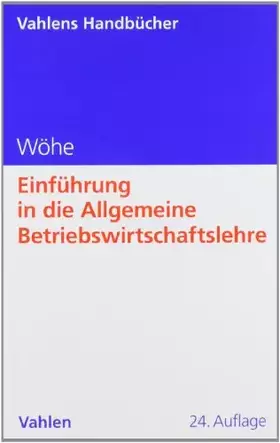 Couverture du produit · Einführung in die Allgemeine Betriebswirtschaftslehre