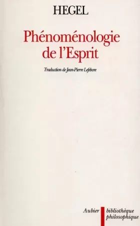 Couverture du produit · Phénoménologie de l'esprit