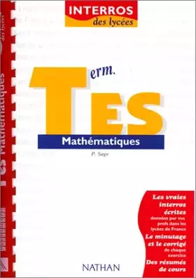 Couverture du produit · Mathématiques, Term. ES