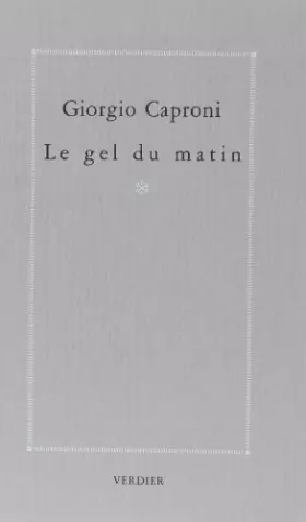 Couverture du produit · Le Gel du matin