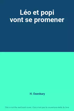 Couverture du produit · Léo et popi vont se promener
