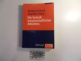 Couverture du produit · Die Technik wissenschaftlichen Arbeitens: Eine praktische Anleitung