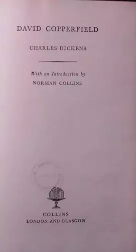 Couverture du produit · David Copperfield. With an Introduction by Norman Collins.