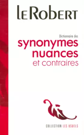 Couverture du produit · Dictionnaires des synonymes, nuances et contraires