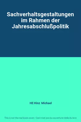 Couverture du produit · Sachverhaltsgestaltungen im Rahmen der Jahresabschlußpolitik