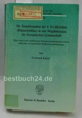 Couverture du produit · Die Transformation der 4. EG-Richtlinie (Bilanzrichtlinie) in den Mitgliedstaaten der Europäischen Gemeinschaft. (Abhandlungen 