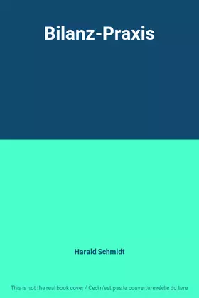 Couverture du produit · Bilanz-Praxis
