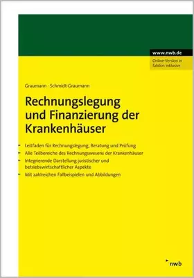 Couverture du produit · Rechnungslegung und Finanzierung der Krankenhäuser: Leitfaden für Rechnungslegung, Beratung und Prüfung.