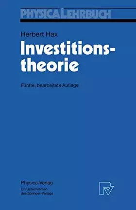 Couverture du produit · Investitionstheorie (Physica-Lehrbuch)