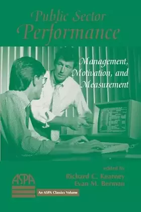Couverture du produit · Public Sector Performance: Management, Motivation, And Measurement (Classics on Cassette)