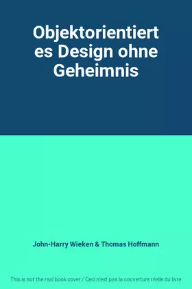 Couverture du produit · Objektorientiertes Design ohne Geheimnis
