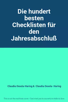 Couverture du produit · Die hundert besten Checklisten für den Jahresabschluß