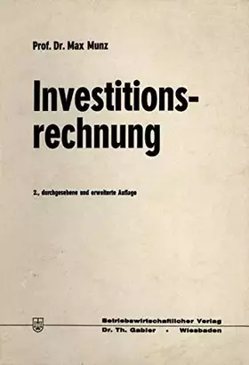 Couverture du produit · Investitionsrechnung