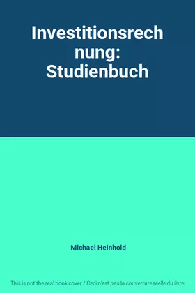 Couverture du produit · Investitionsrechnung: Studienbuch