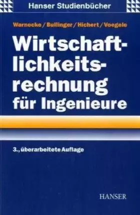 Couverture du produit · Wirtschaftlichkeitsrechnung für Ingenieure