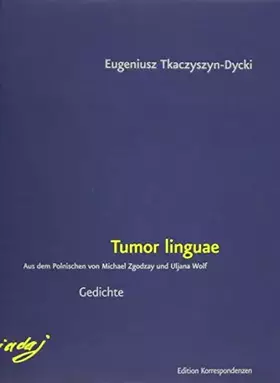 Couverture du produit · tumor linguae: Gedichte