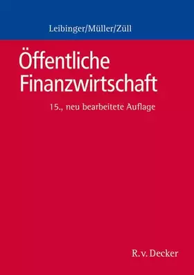 Couverture du produit · Öffentliche Finanzwirtschaft: Ein Grundriss für die öffentliche Verwaltung in Bund und Ländern