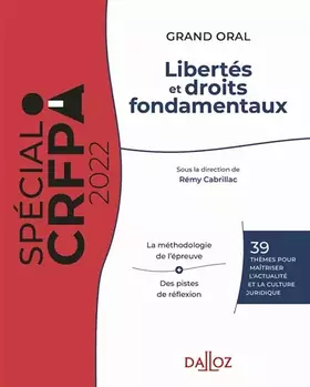 Couverture du produit · Libertés et droits fondamentaux 2022 28ed - 39 thèmes pour maîtriser l'actualité et la culture jurid