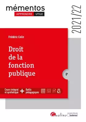Couverture du produit · Droit de la fonction publique: Cours intégral et synthétique - Outils pédagogiques (2021)