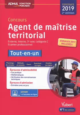 Couverture du produit · Concours Agent de maîtrise territorial - Catégorie C - Tout-en-un