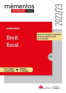 Couverture du produit · Droit fiscal: Cadres généraux du système fiscal - Droit fiscal général des personnes physiques et des entreprises - Les règles 