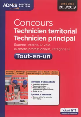 Couverture du produit · Concours Technicien territorial - Technicien principal - Catégorie B - Tout-en-un - Concours 2018-2019