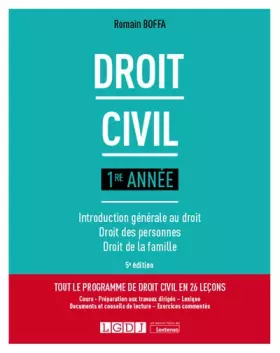 Couverture du produit · Droit civil 1re année: Introduction générale au droit - Droit des personnes - Droit de la famille (2022)
