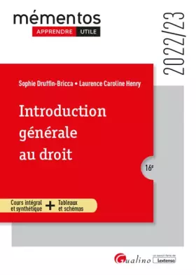 Couverture du produit · Introduction générale au droit: Une synthèse accessible sur le droit objectif et les droits subjectifs pour l'étudiant qui débu