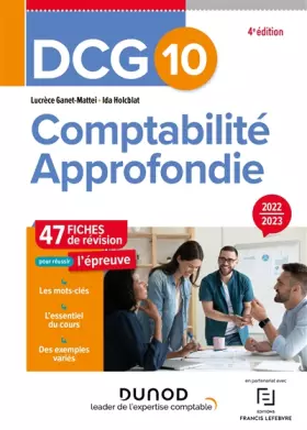 Couverture du produit · DCG 10 Comptabilité approfondie - Fiches de révision 2022-2023 (2022-2023)
