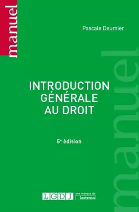 Couverture du produit · Introduction générale au droit (2019) (5e éd.)