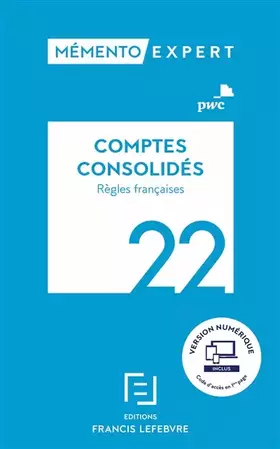 Couverture du produit · Comptes consolidés 2022