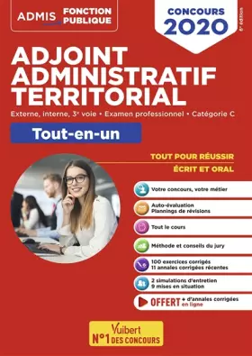 Couverture du produit · Concours Adjoint administratif territorial - Catégorie C - Tout-en-un: Concours externe, interne, 3e voie, examen professionnel
