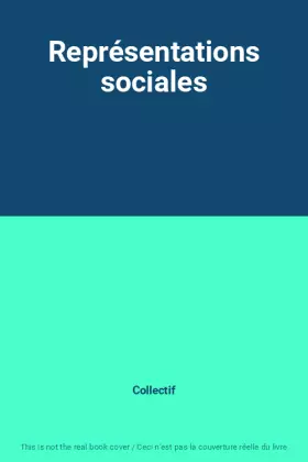 Couverture du produit · Représentations sociales