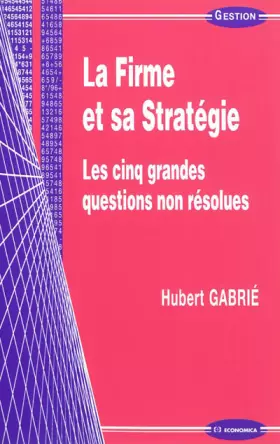 Couverture du produit · La firme et sa stratégie