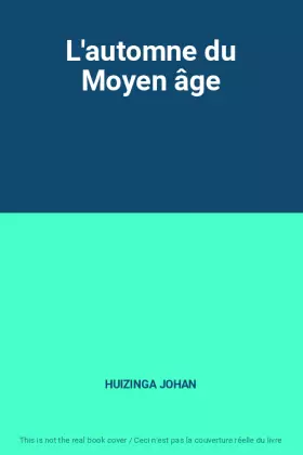 Couverture du produit · L'automne du Moyen âge