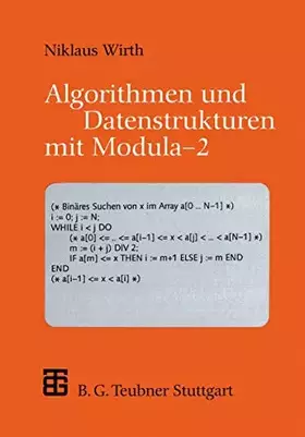 Couverture du produit · Algorithmen und Datenstrukturen mit Modula - 2 (Xleitfäden der Informatik) (German Edition)