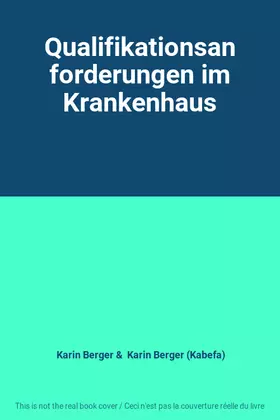 Couverture du produit · Qualifikationsanforderungen im Krankenhaus