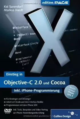 Couverture du produit · Einstieg in Objective-C 2.0 und Cocoa: inkl. iPhone-Programmierung mit dem SDK 3.0, m. DVD-ROM