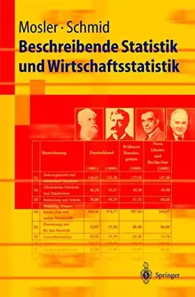 Couverture du produit · Beschreibende Statistik und Wirtschaftsstatistik (Springer-Lehrbuch)